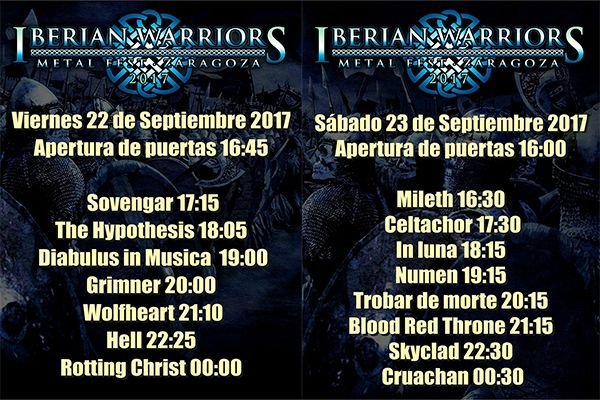 Iberian 2017 horarios