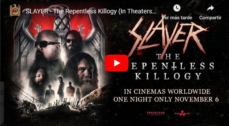 Slayer estrenará ‘The Repentless Killogy’ el próximo 6 de noviembre